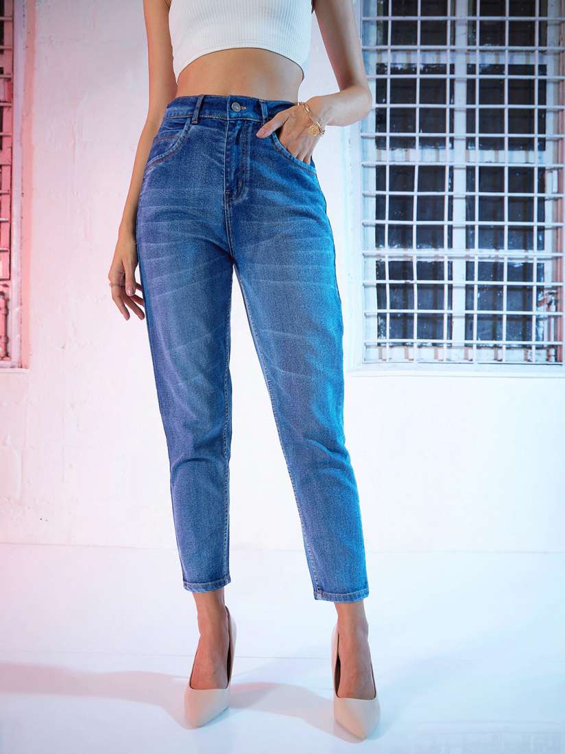 Look com cropped jeans discount