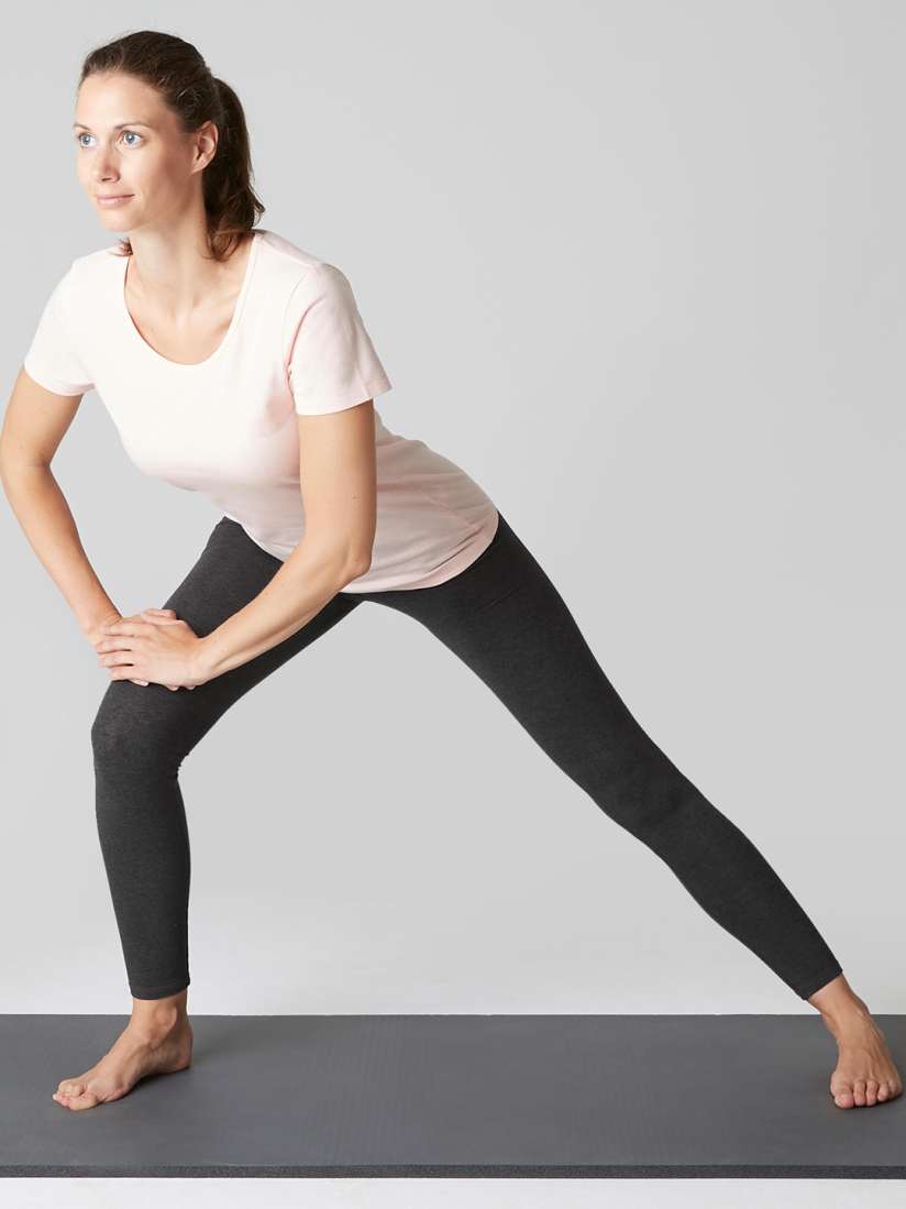 Buy NYAMBA By Decathlon Women Charcoal Grey Solid Stretch Legging Leggings for Women 13001478 Myntra