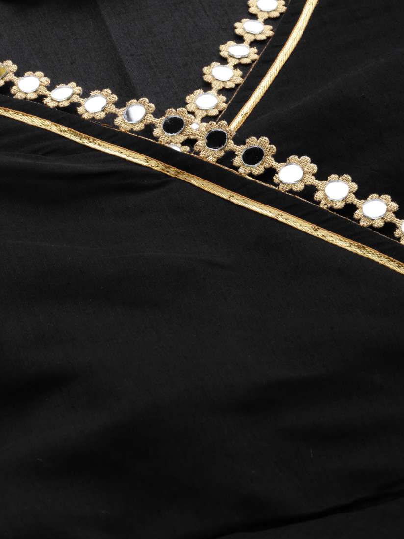 Buy Inddus Women Black Mirror Embellished Anarkali Kurta Kurtas for Women 13003548 Myntra