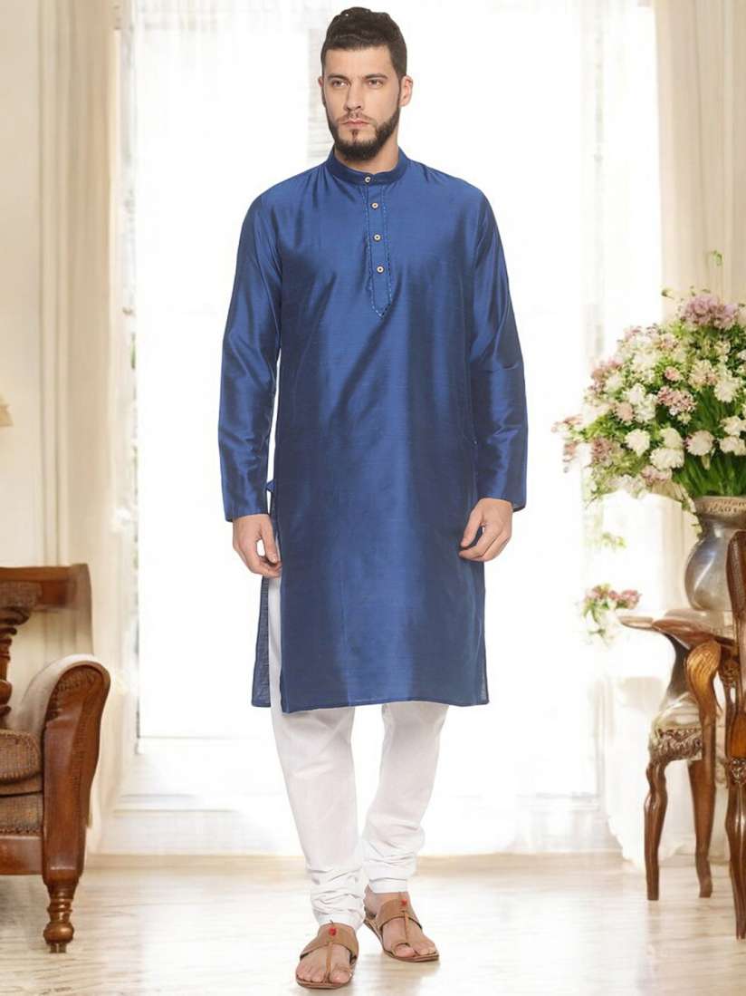Myntra navy blue kurta deals