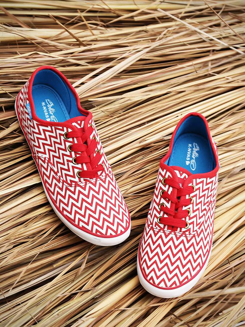 Buy Boltio Women White Red Printed Casual Shoes Casual Shoes for Women 1300824 Myntra
