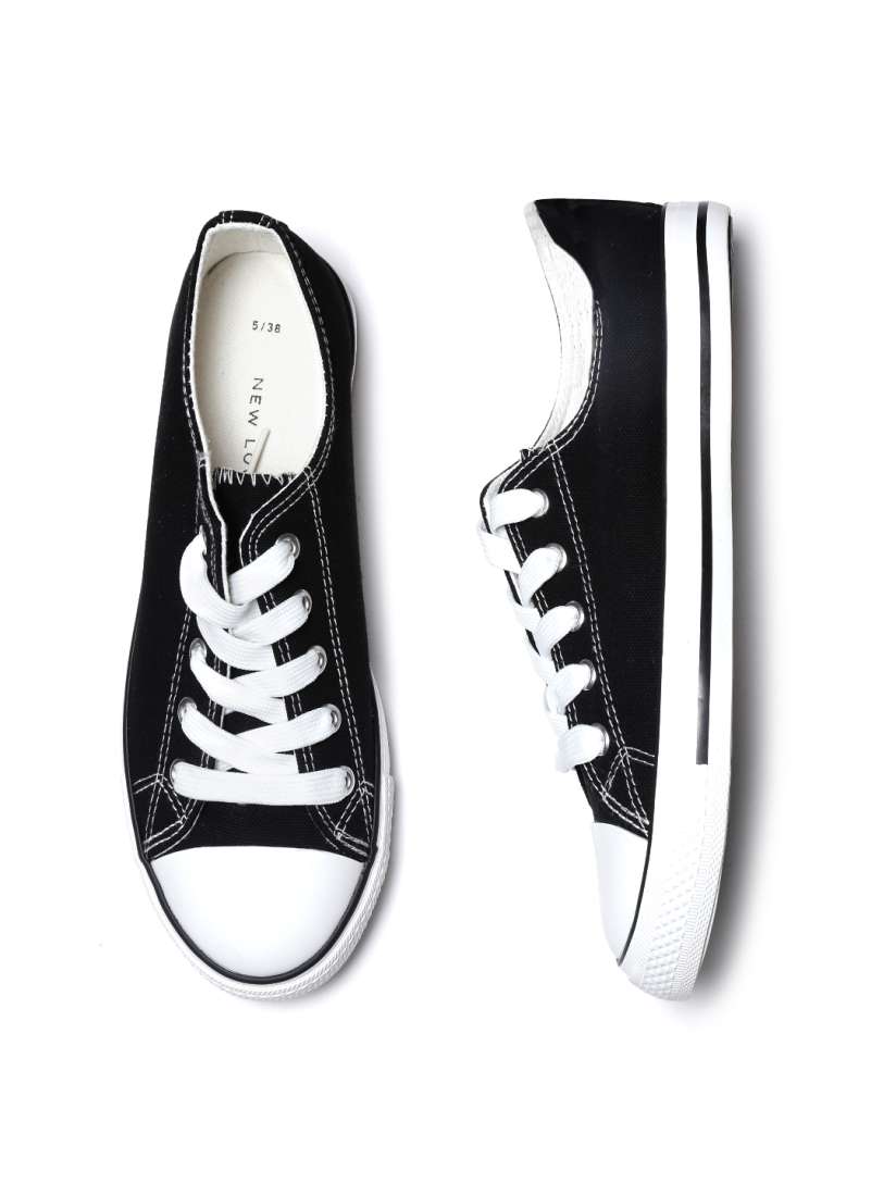 New look black and white shoes online