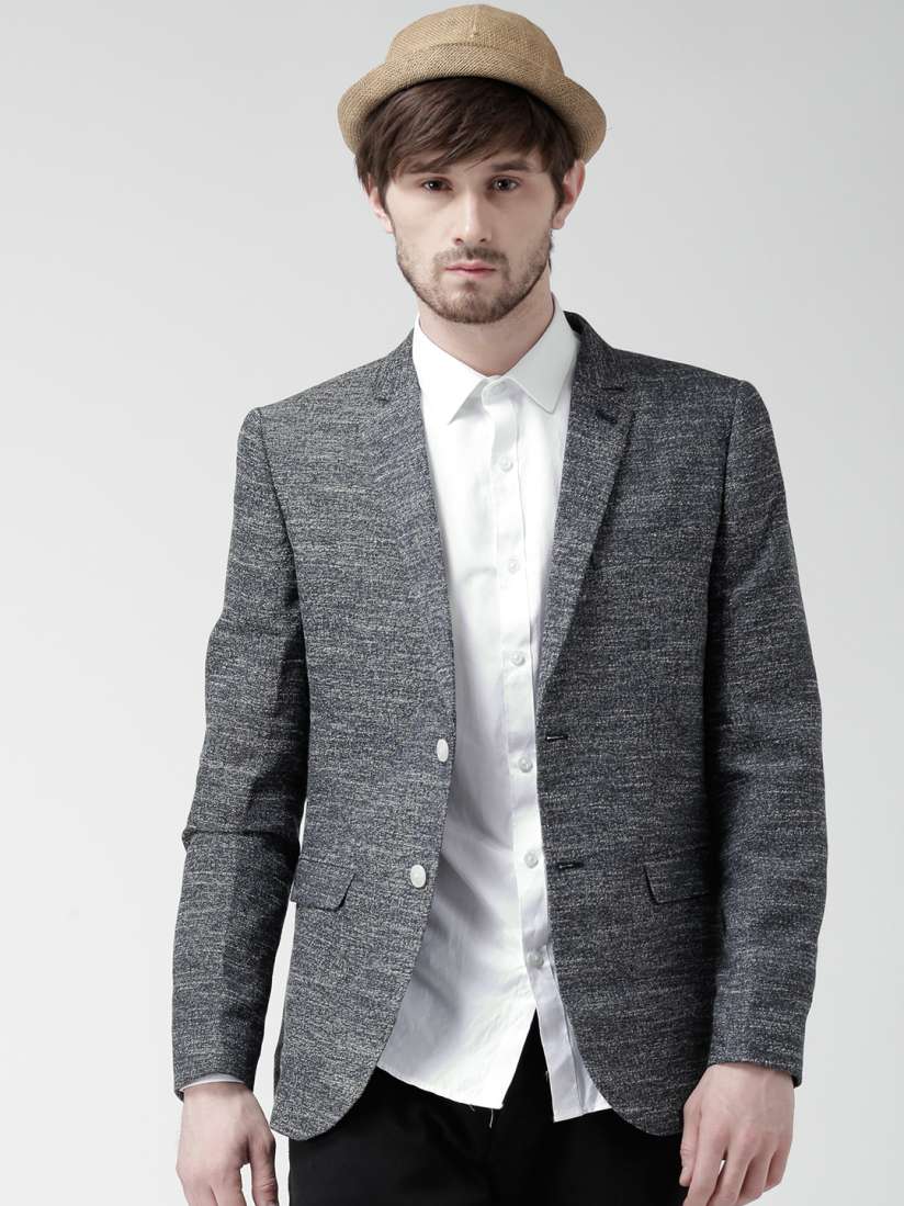 Buy New Look Navy Single Breasted Slim Fit Casual Blazer Blazers for Men 1302073 Myntra