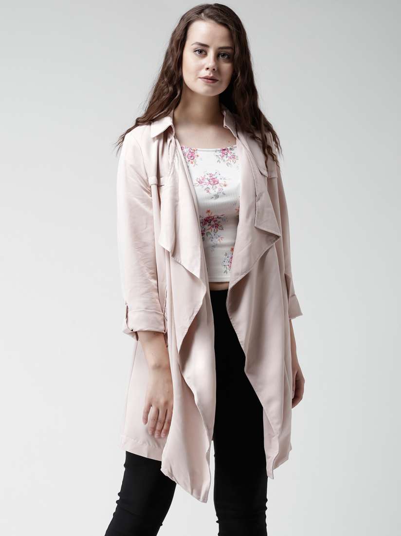 Buy New Look Peach Coloured Front Open Jacket Jackets for Women 1302139 Myntra