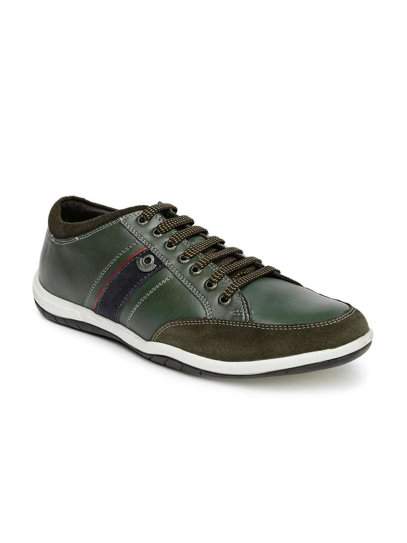 Buy Lee Cooper Men Green Leather Casual Shoes Casual Shoes for Men 1302376 Myntra