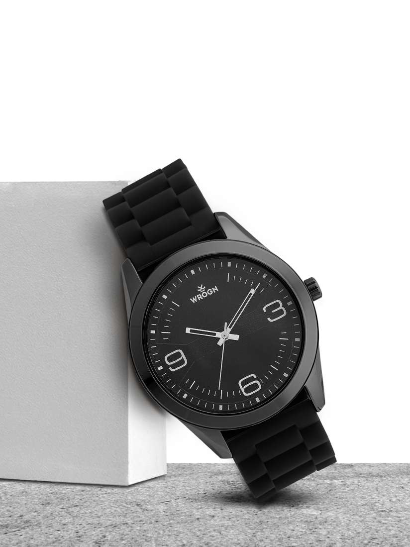 Buy WROGN Men Black Analogue Watch WRG00046C Watches for Men 13036806 Myntra