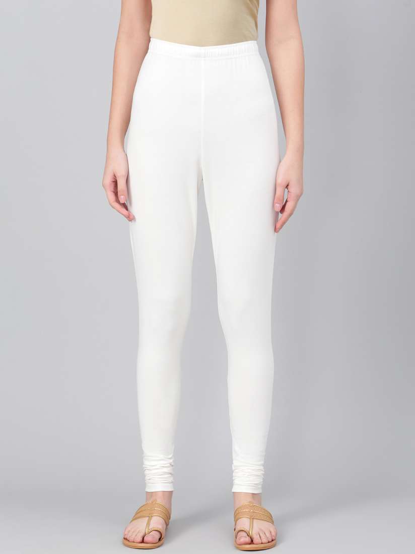 Buy Biba Women Off White Solid Churidar Length Leggings Leggings for Women 13046922 Myntra