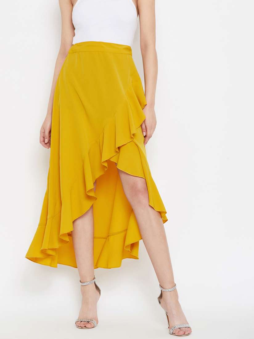 Ruffle skirt myntra top