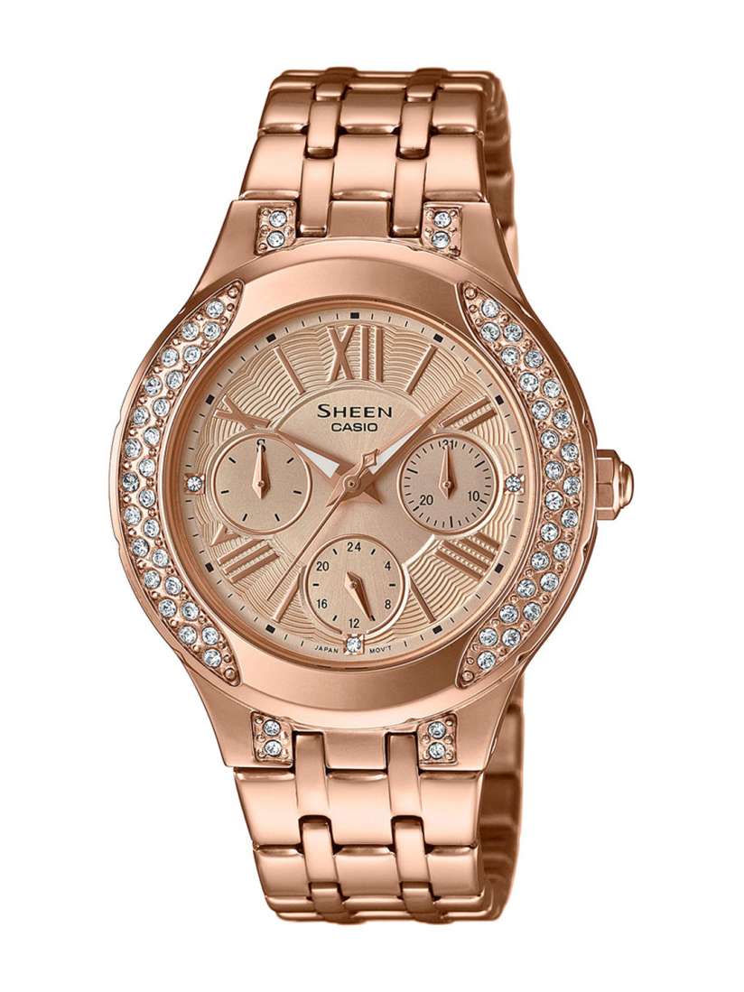 Buy CASIO Sheen Women Rose Gold Toned Dial Watch SX177 SHE 3809PG 9AUDR Watches for Women 1305171 Myntra