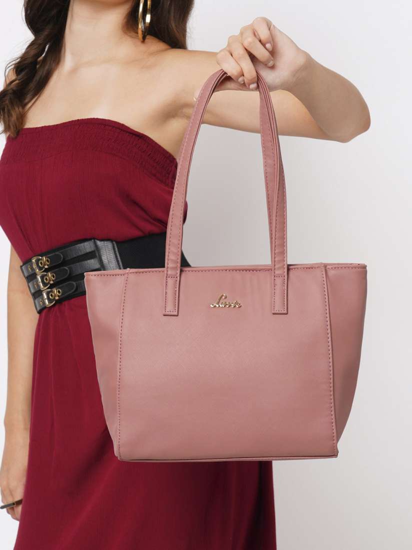 Lavie pink solid shoulder bag top