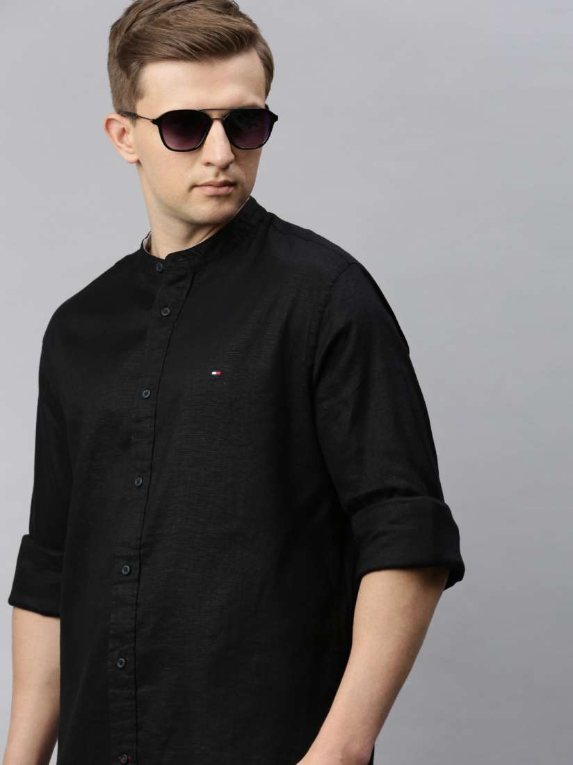 Tommy hilfiger black shirts outlet