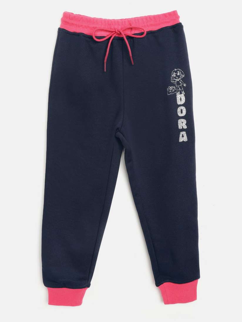 Girls navy blue joggers outlet