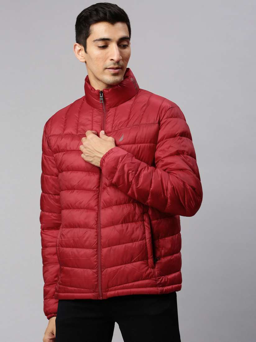 Buy Nautica Men Red Solid Lightweight Puffer Jacket Jackets for Men 13077912 Myntra