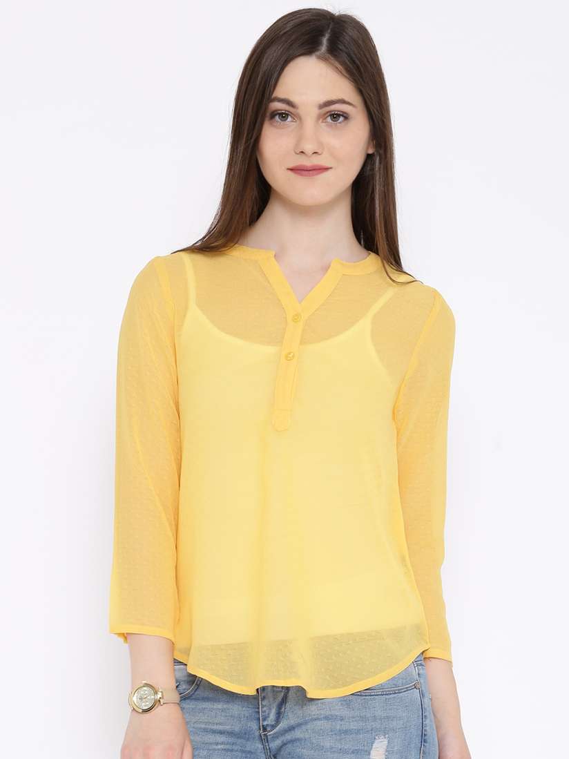 myntra yellow top