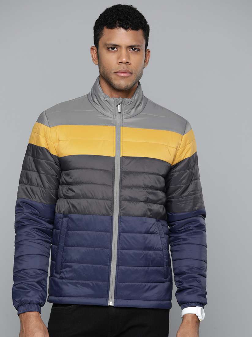Buy Indian Terrain Colourblocked Padded Jacket Jackets for Men 13083178 Myntra