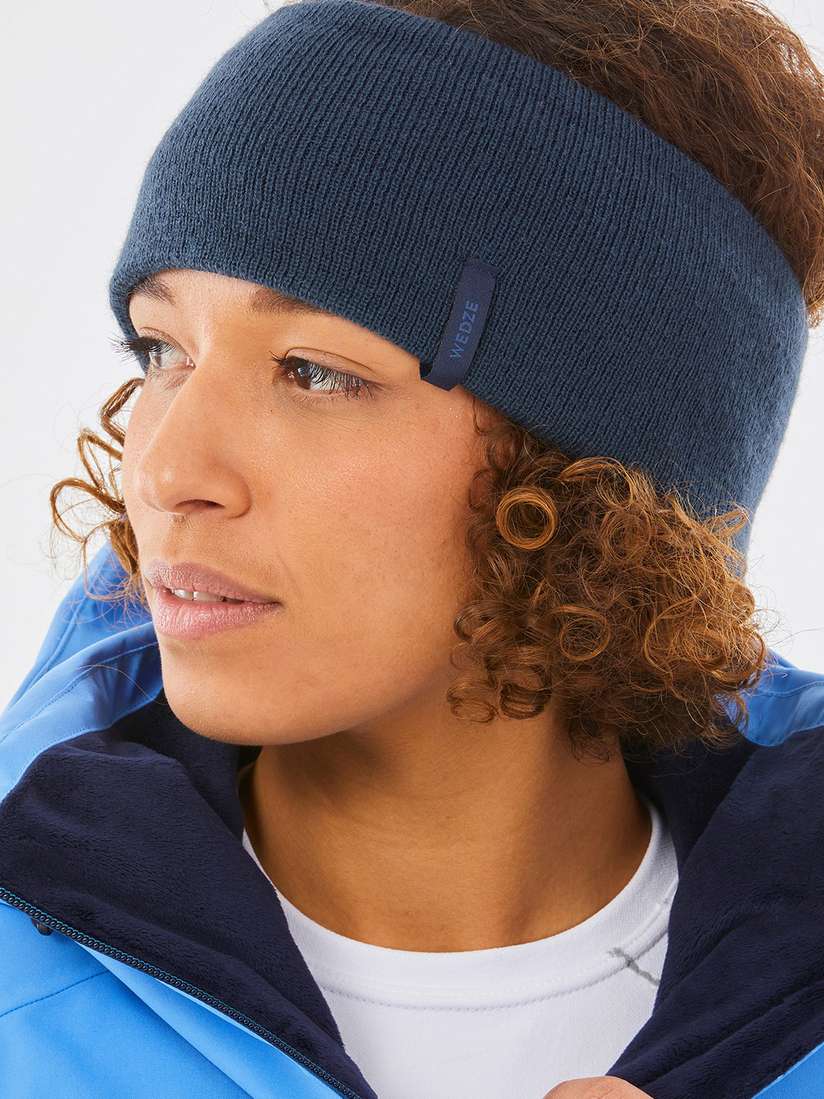 Btwin Headband WEDZE By Decathlon Unisex Navy Wide Headband