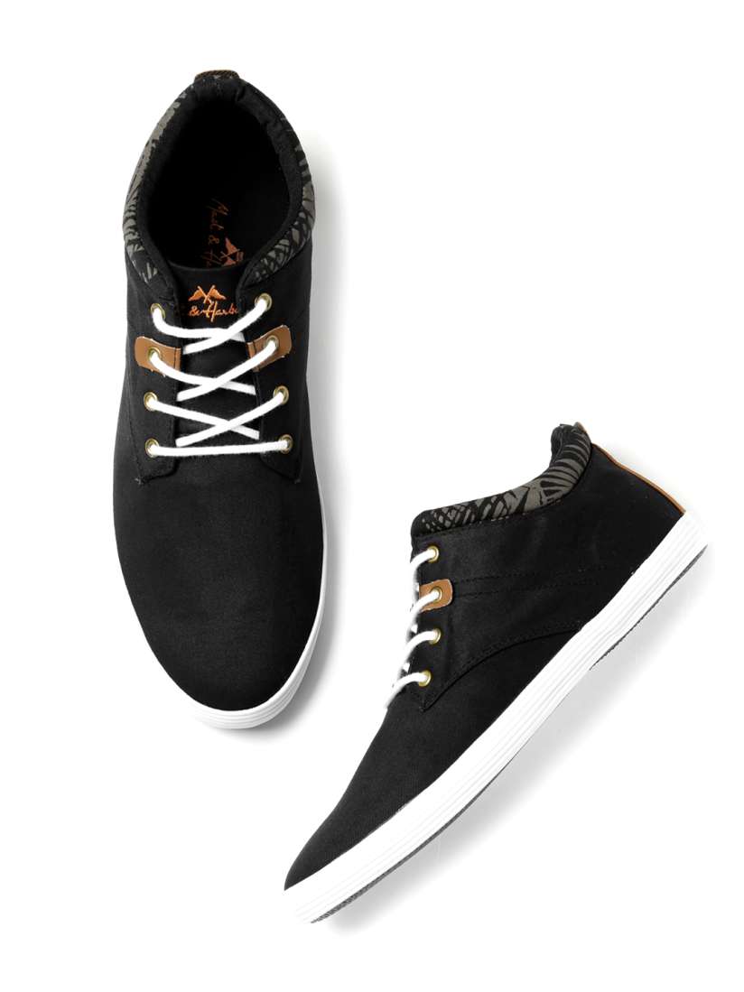 Buy Mast Harbour Men Black Sneakers Casual Shoes for Men 1309067 Myntra