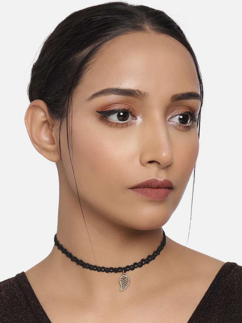Buy DressBerry Black Choker Necklace Necklace and Chains for Women 13098298 Myntra