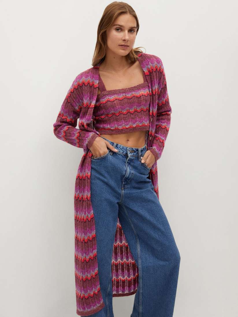 Mango open knit sweater on sale