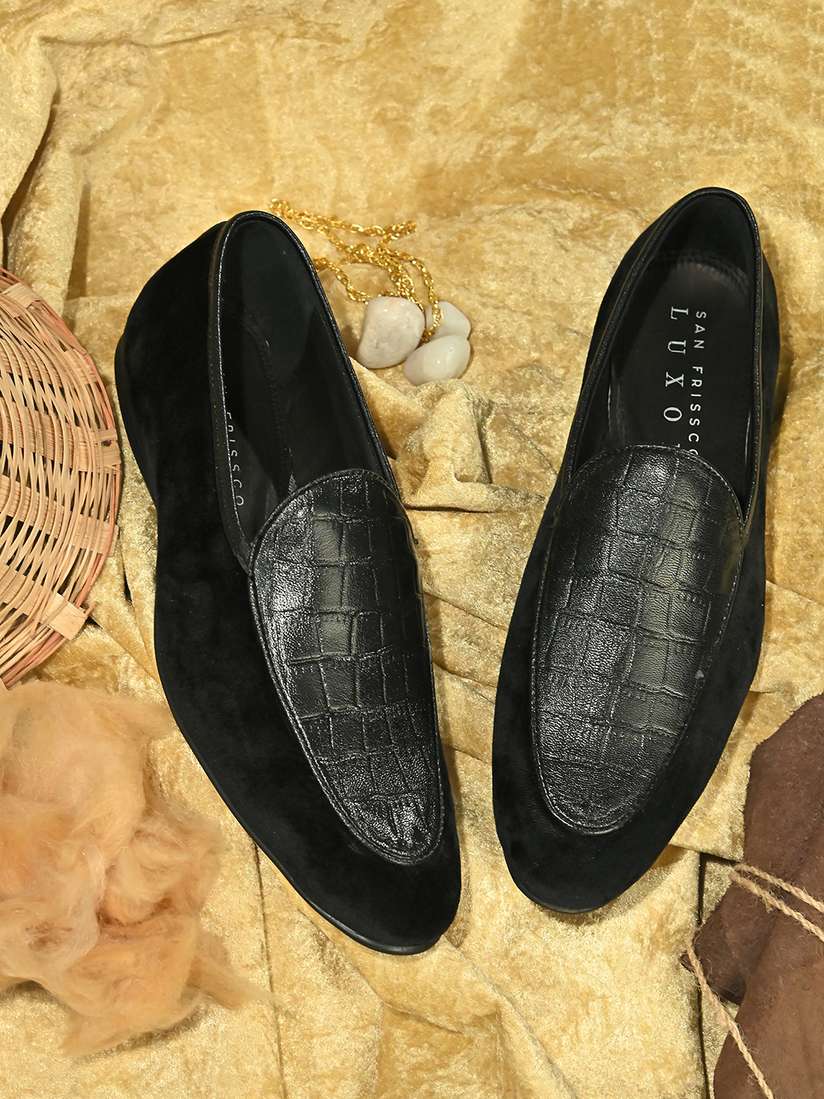 San Frissco Black And Yellow Loafers Men's Buy San Frissco