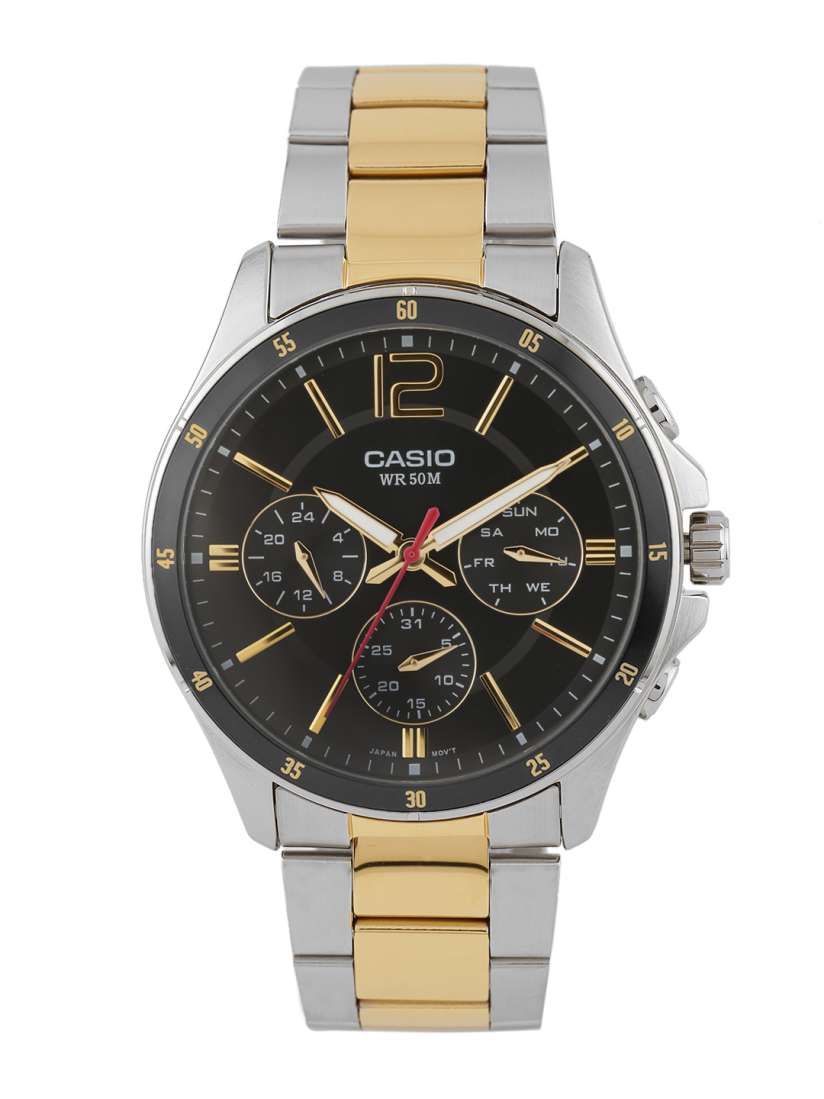 Buy CASIO Enticer Men Black Multi Dial Watch MTP 1374SG 1AVDF A953 Watches for Men 1312379 Myntra