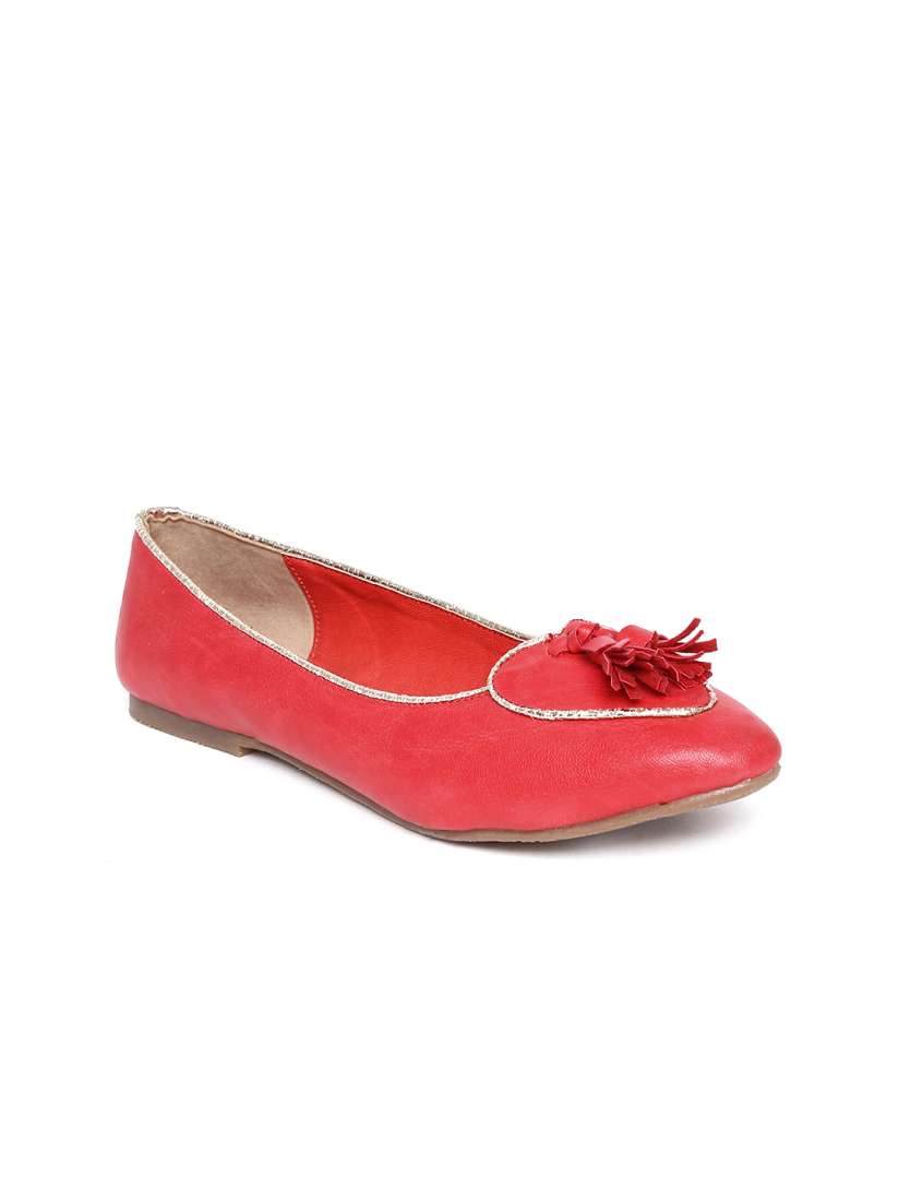 Buy Footin Women Coral Red Flat Shoes Flats for Women 1312518 Myntra