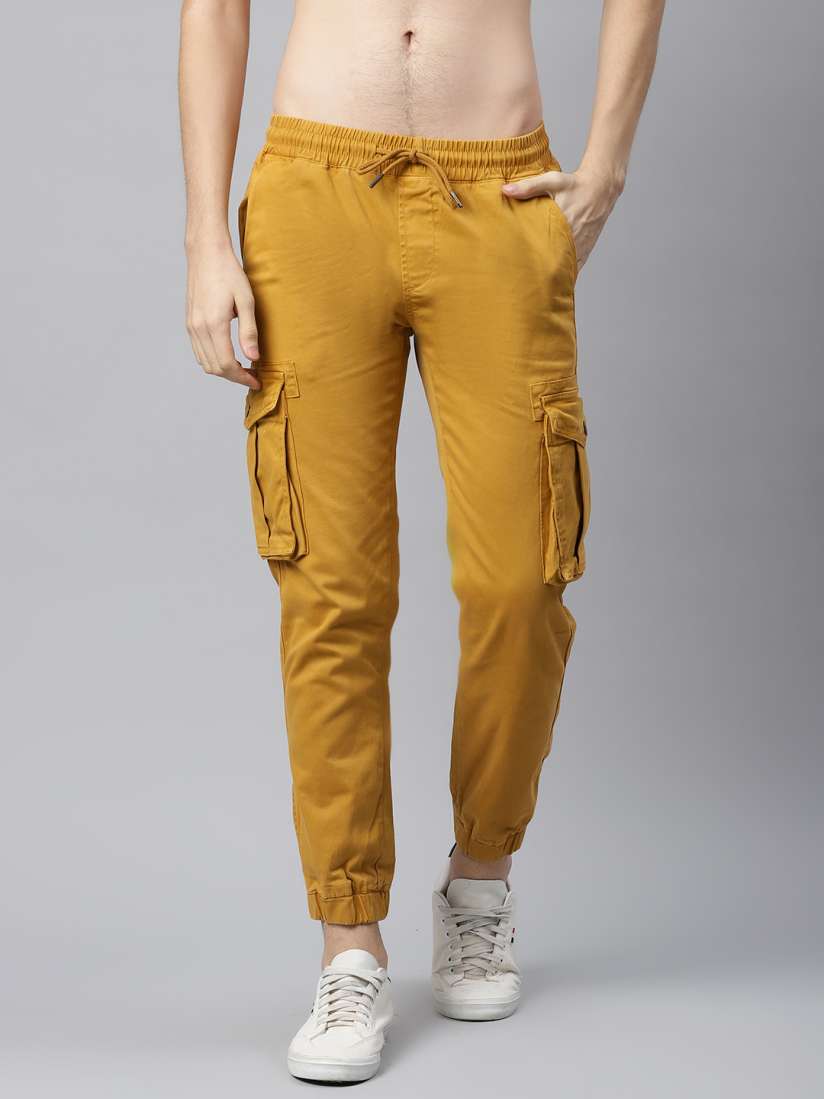 Yellow cargo joggers new arrivals