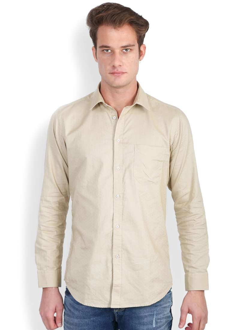 Buy Integriti Beige Slim Fit Casual Shirt Shirts for Men 1316569 Myntra