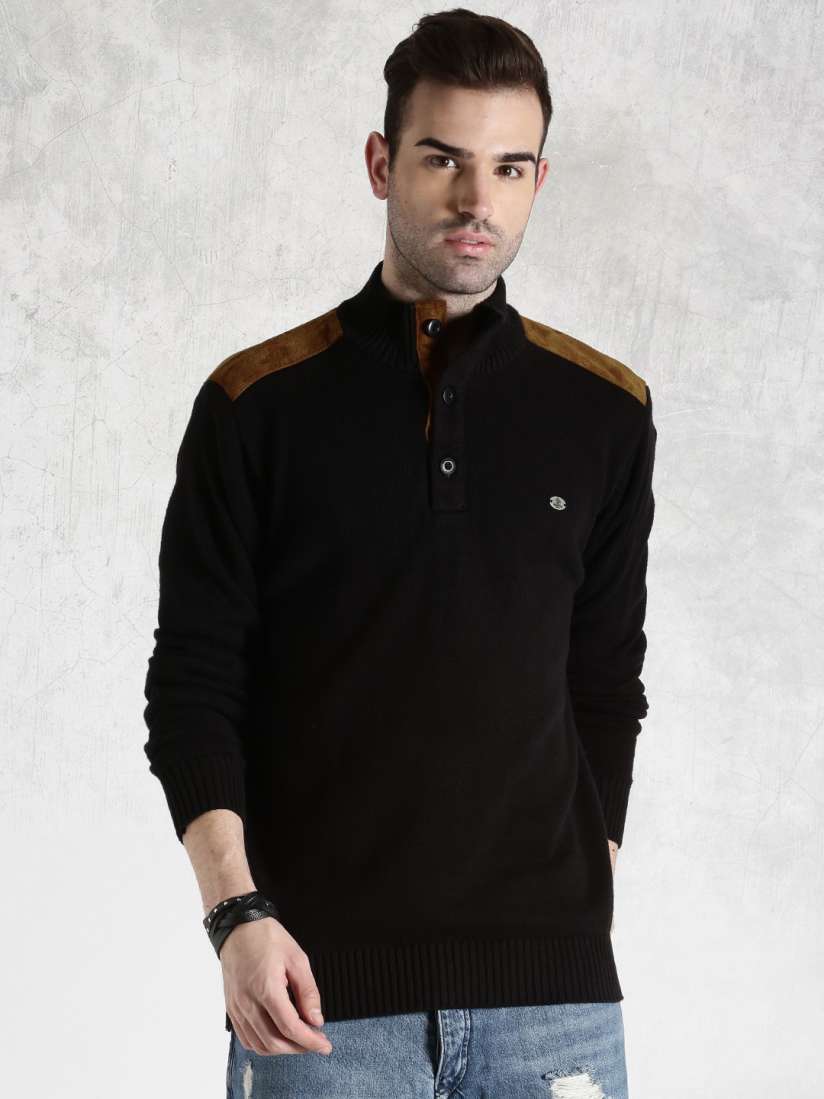Buy Roadster Black Sweater Sweaters for Men 1317653 Myntra