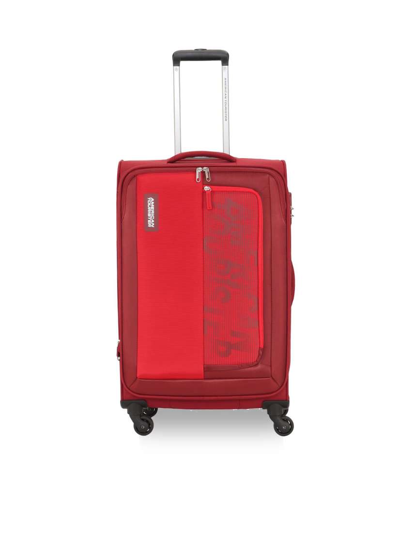 American tourister red trolley bag best sale
