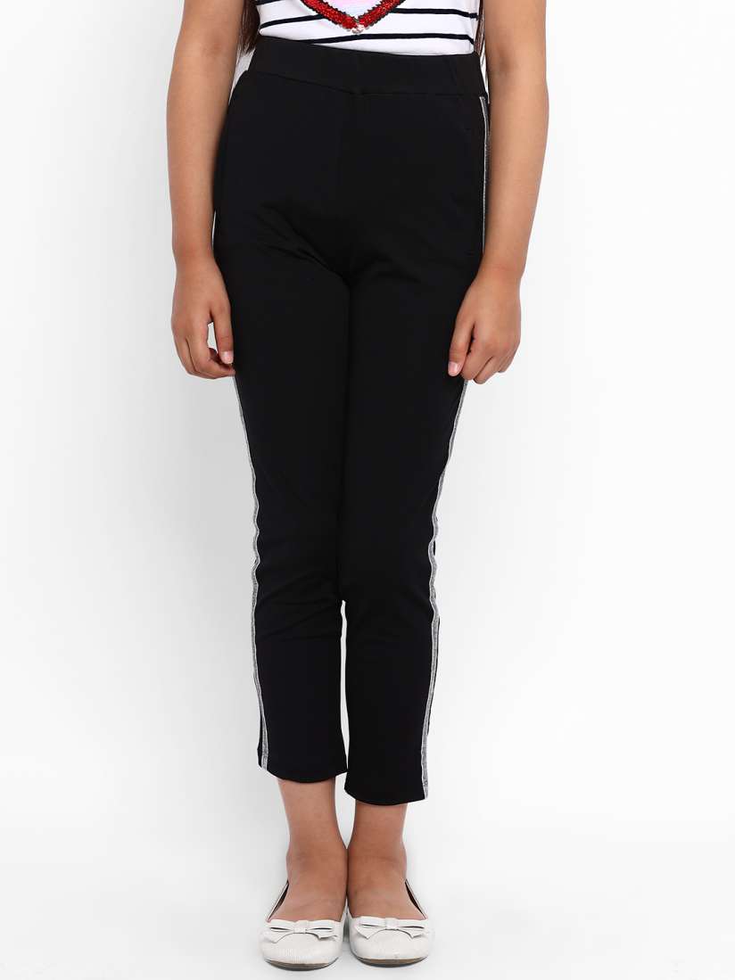 Girls black treggings clearance