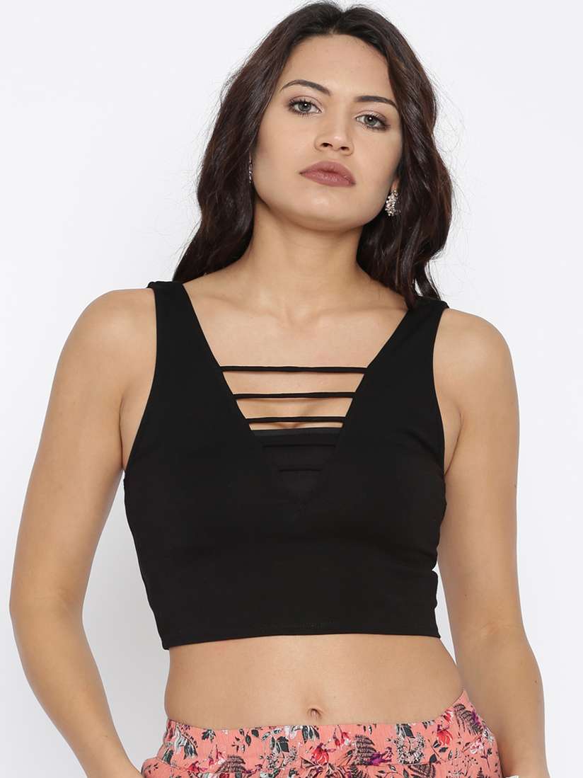 forever 21 black crop tank top