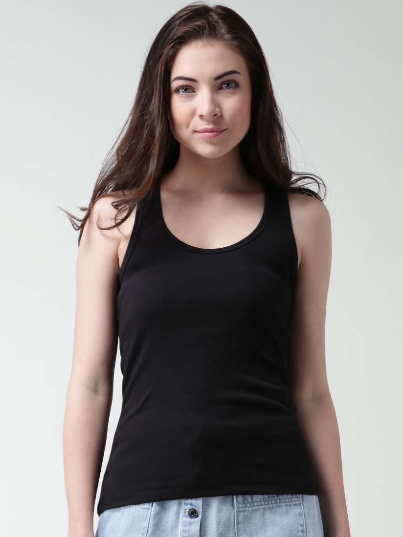 Buy FOREVER 21 Black Tank Top Tops for Women 1321931 Myntra