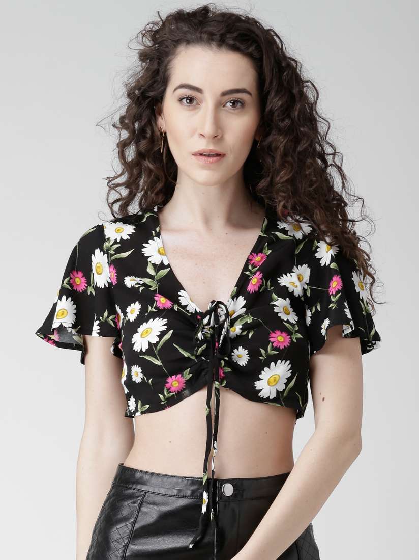 floral print crop top forever 21