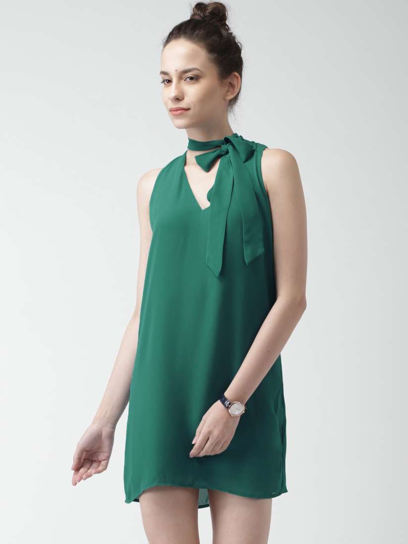 Buy FOREVER 21 Contemporary Teal Green A Line Dress Dresses for Women 1322132 Myntra