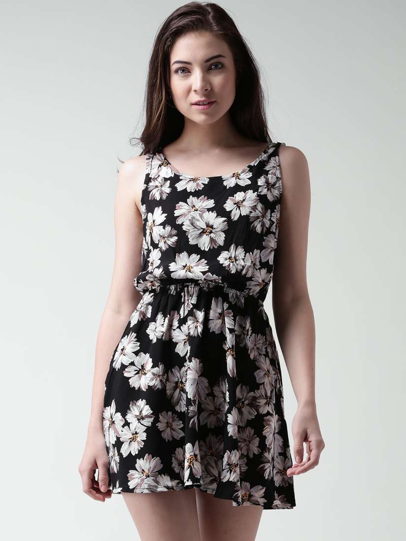 Forever 21 black floral dress hotsell