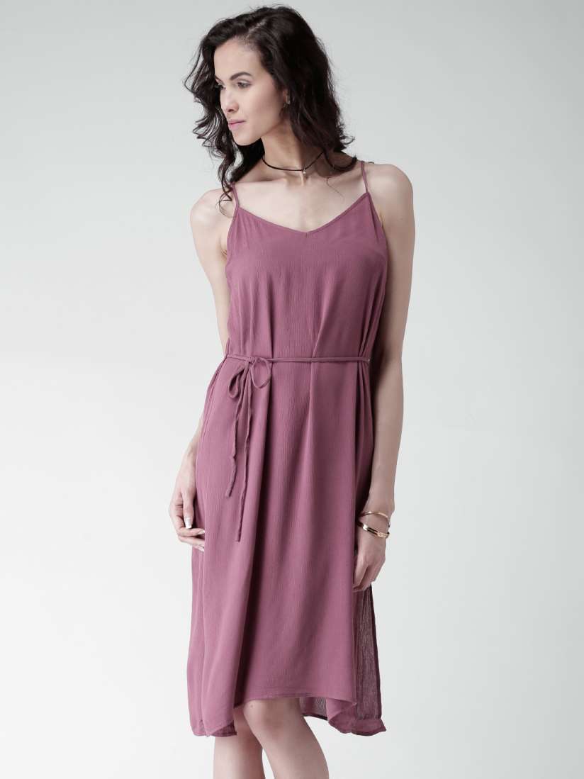 Buy FOREVER 21 Mauve Midi Dress Dresses for Women 1322270 Myntra