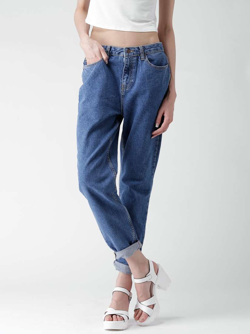 Buy FOREVER 21 Blue Boyfriend Jeans Jeans for Women 1322339 Myntra