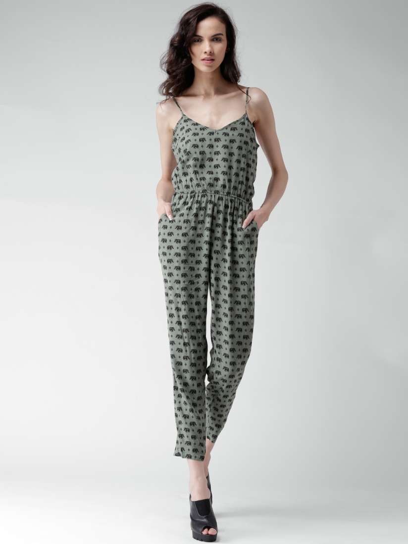 Elephant print jumpsuit outlet