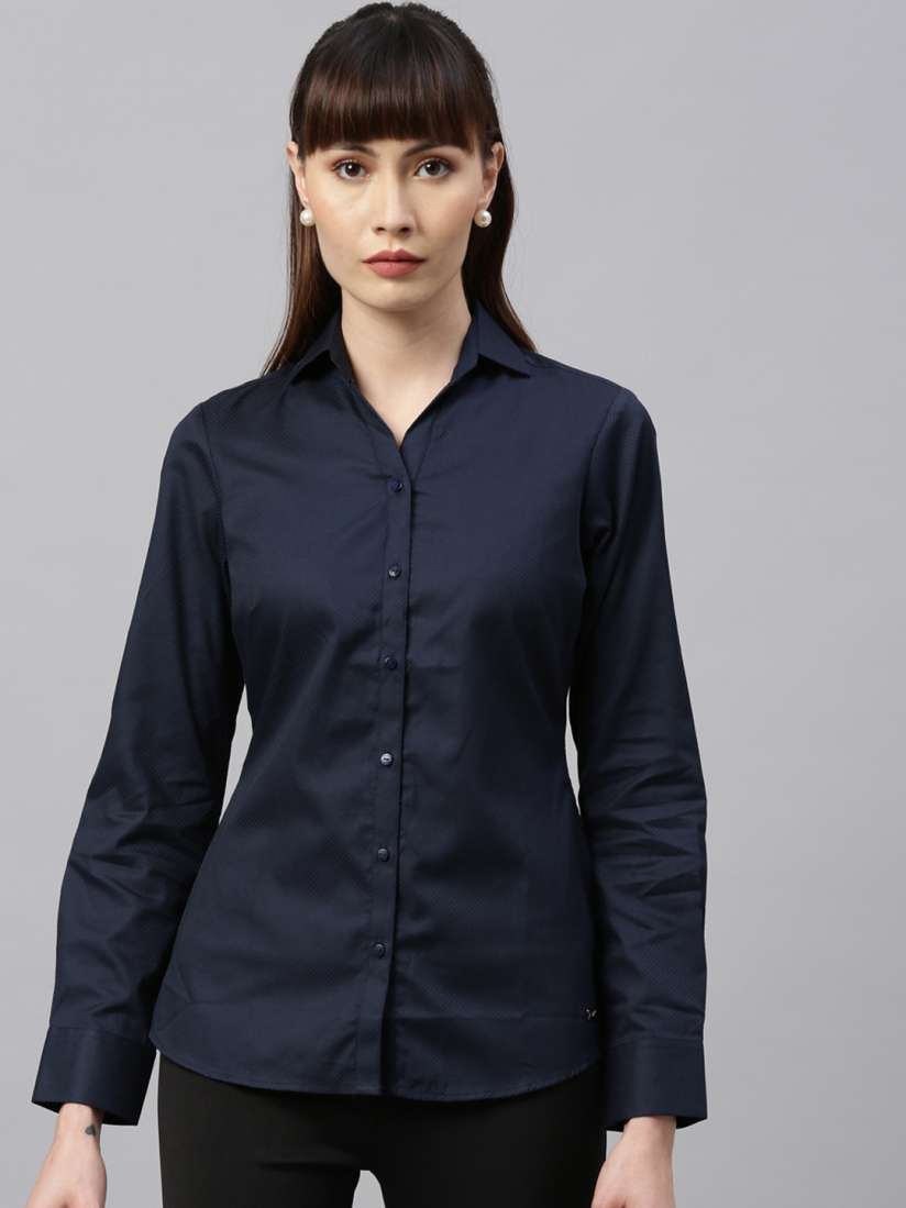 Park avenue women's solid formal shirt 2025
