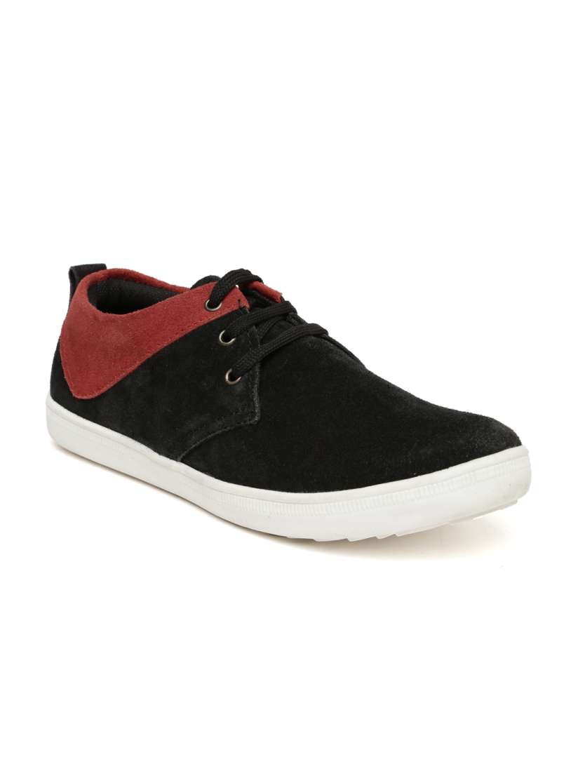 Buy Provogue Men Black Red Suede Sneakers Casual Shoes for Men 1324561 Myntra