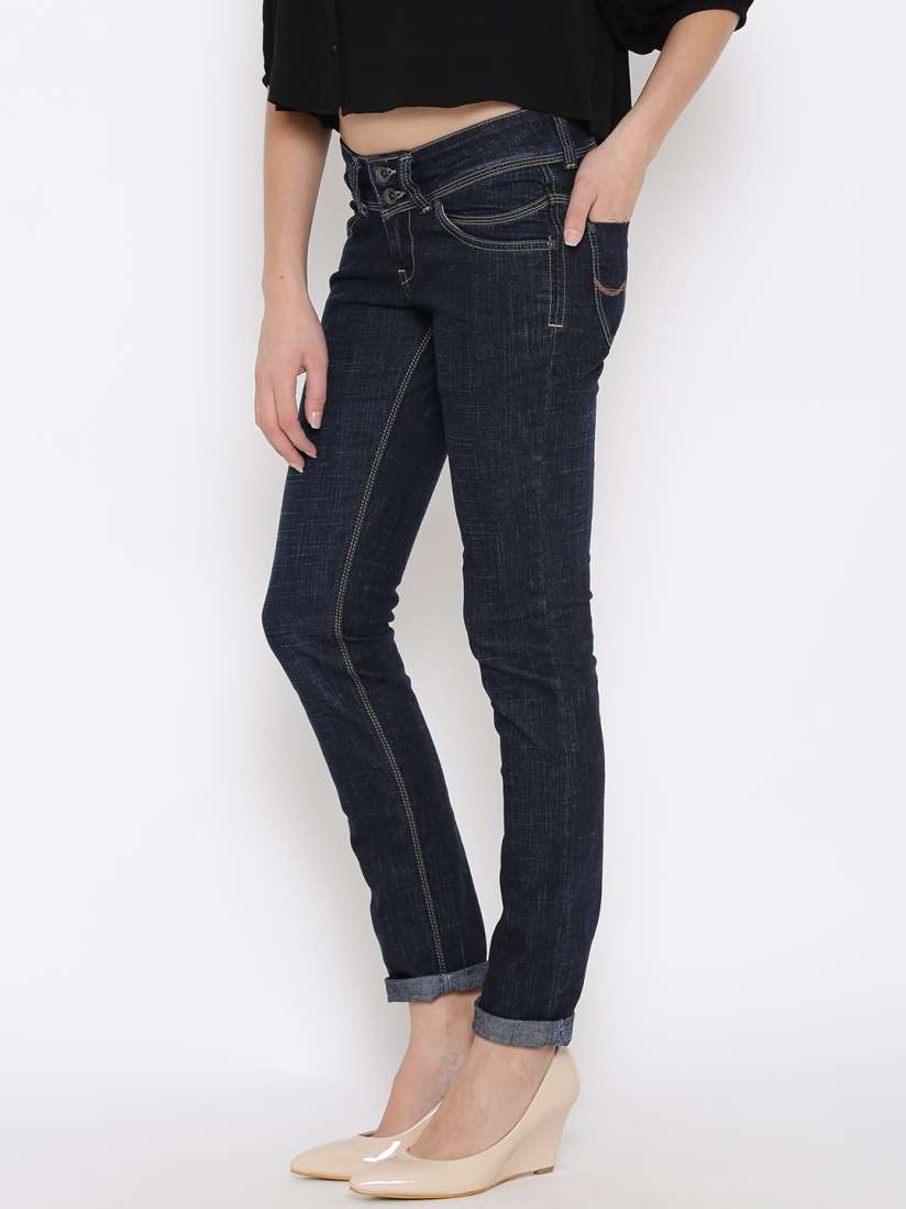 Buy Pepe Jeans Blue Navy Pixie Fit Jeans Jeans for Women 1324837 Myntra