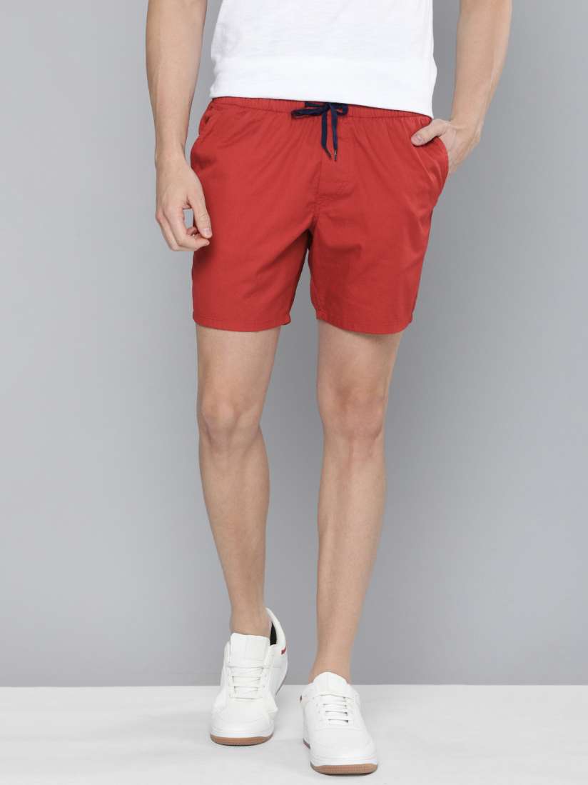 Buy Mast Harbour Men Red Solid Regular Fit Shorts Shorts for Men 13257646 Myntra