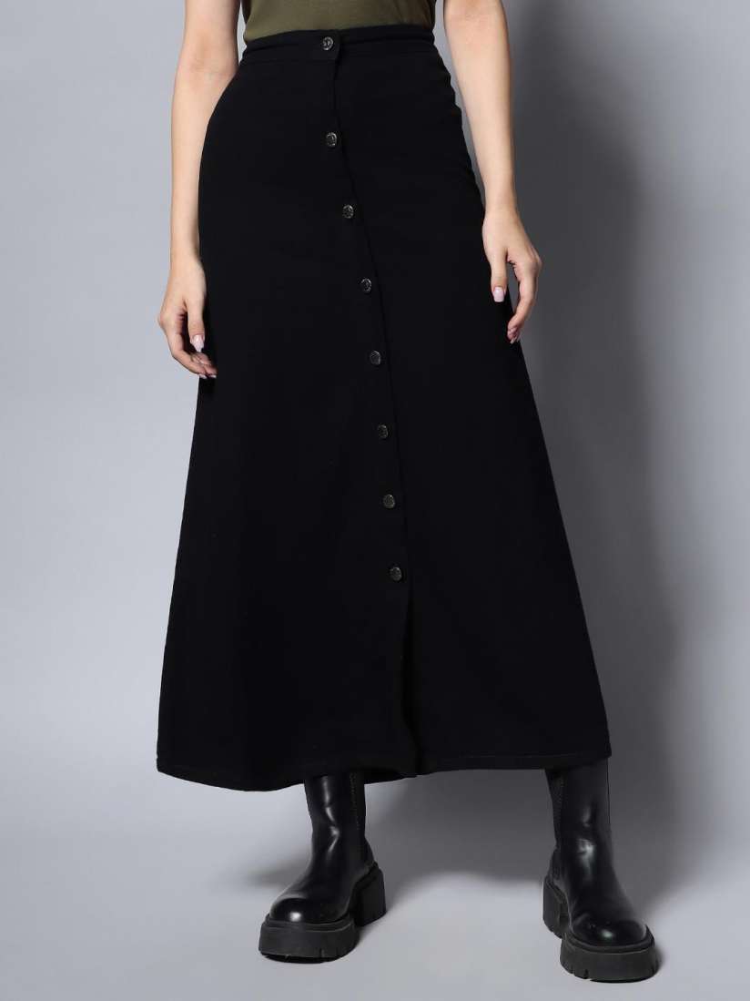 Myntra black skirt store
