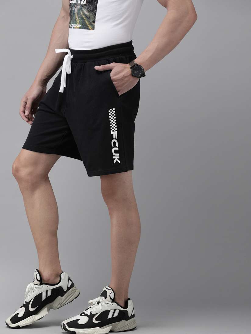 Buy French Connection Men Black Printed Slim Fit Regular Shorts Shorts for Men 13266136 Myntra
