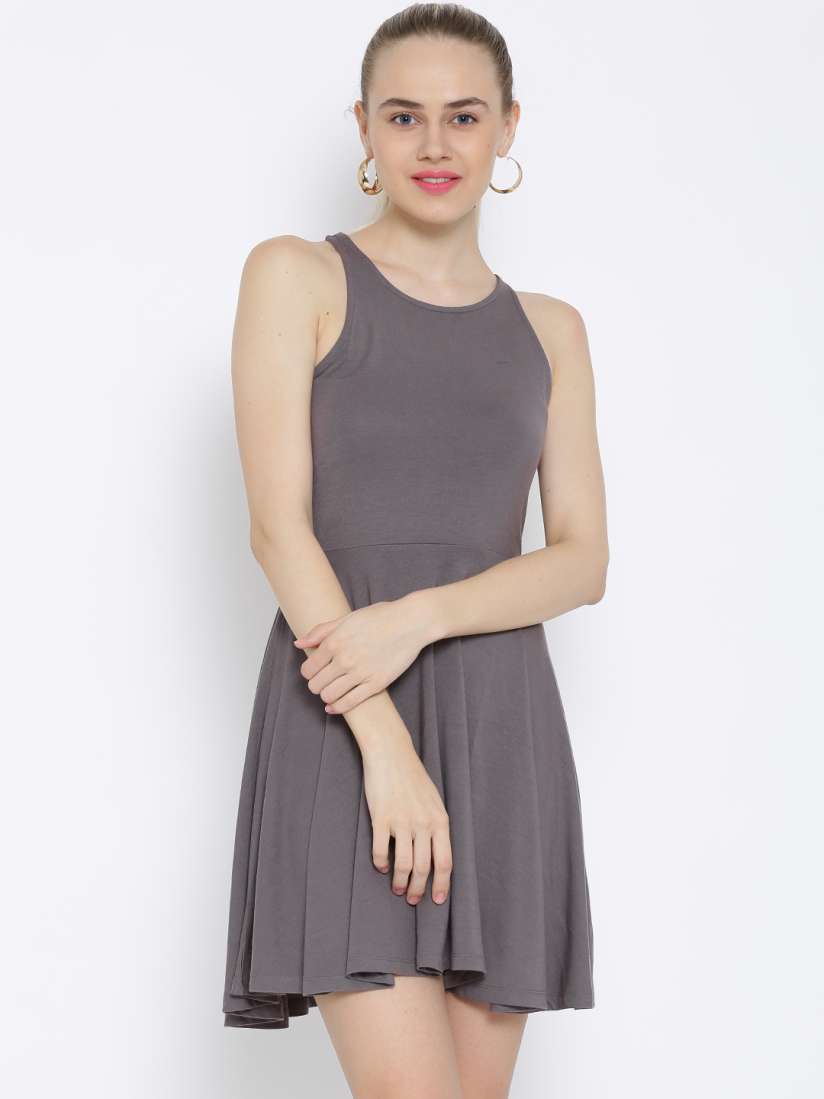 Grey skater dress online