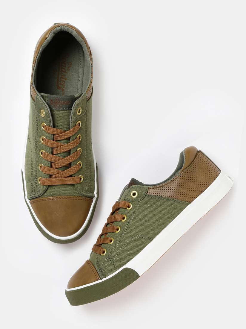 Buy Roadster Men Olive Green Brown Sneakers Casual Shoes for Men 1328611 Myntra