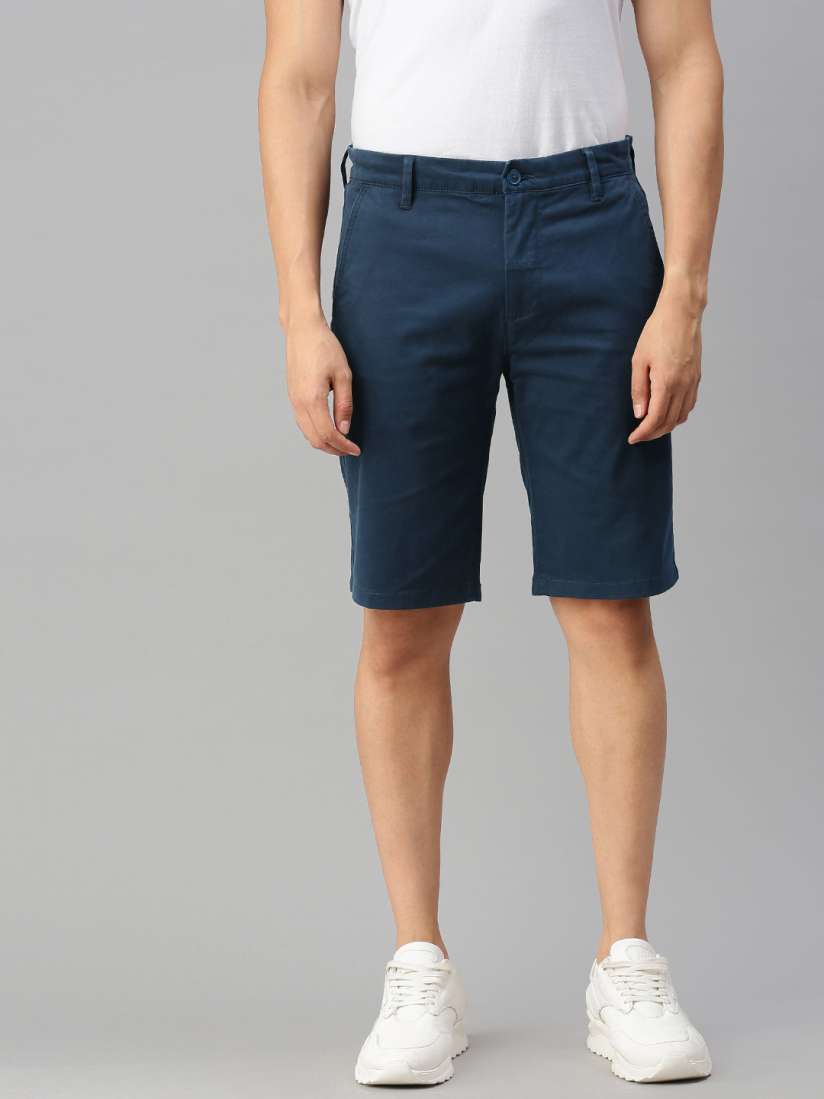 Buy Levis Men Navy Blue Solid 502 Regular Fit Chino Shorts Shorts for Men 13298440 Myntra