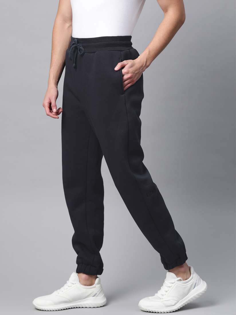 Buy Fitkin Men Navy Blue Solid Winter Joggers Track Pants for Men 13305362 Myntra