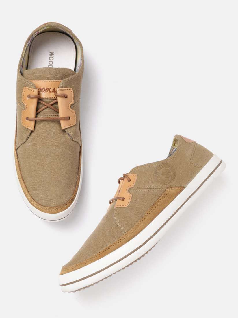 Woodland khaki lifestyle shoes best sale